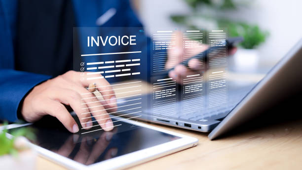 istock Digital E-Invoice and Statement Software for Online Transactions.Payment and Billing Invoices Business Financial Operations concept. 2203004641