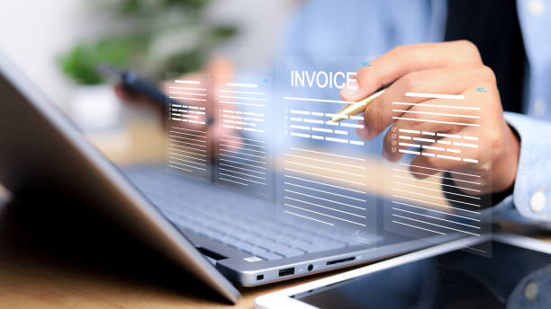 istock Digital E-Invoice and Statement Software for Online Transactions.Payment and Billing Invoices Business Financial Operations concept. 2203004866