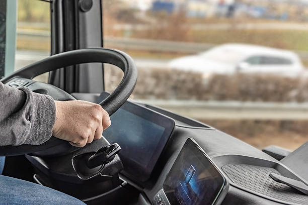 istock Driving modern truck concept. Horizontally. 2203019511