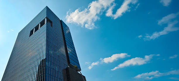 Modern skysrcapers and sky in  Bangkok at Phloen Chit Road area
