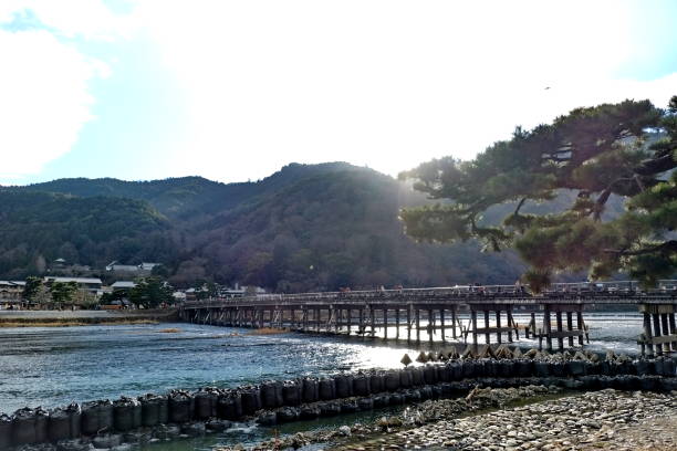 istock Togetsukyo Bridge Over a Scenic River in Japan 2203030406