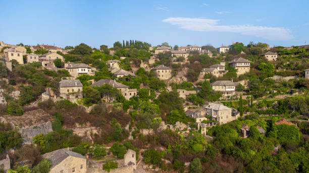istock Village of Pocitelj from a drone at sunset 2203036024