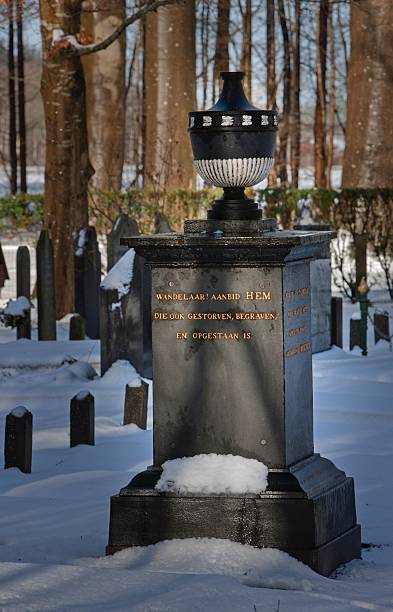 istock Graveyard or cemetry with headstones in winterlandscape with snow. Maatschappij van Weldadigheid Unesco World Heritage 2203049171