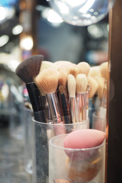 istock Makeup brush set at beauty store, 2203051390