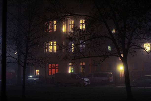 Berlin Alt-Lankwitz during foggy weather