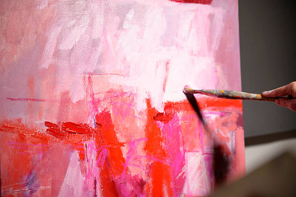 istock brush painted a picture in pink colors 2203063359