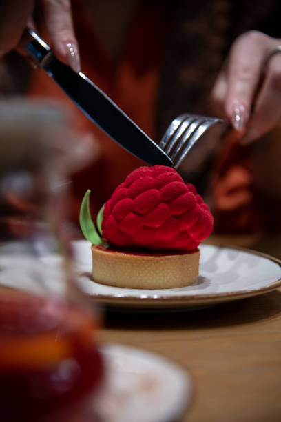 istock Delightful dessert experience at a cozy cafe during evening hours 2203063653