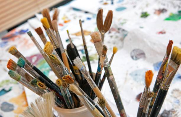 istock Activities at a day care centre for handicapped person. 2203063786