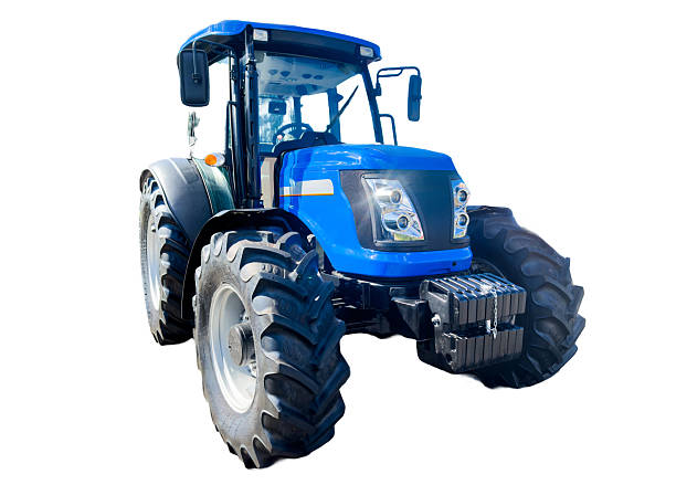 Farmer with a tractor on a rural road in the Colombian countryside. Narino. Colombia. December 14, 2023.