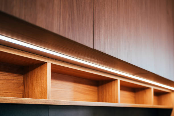 istock Modern luxury kitchen cabinet fronts made of oak wood veneer 2203072664