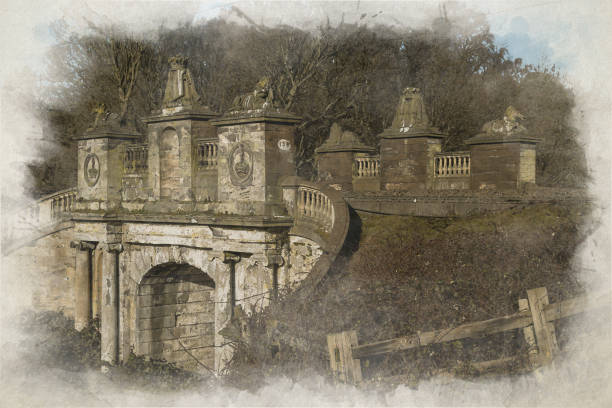 Old gateway in Iveagh Gardens park, Dublin.