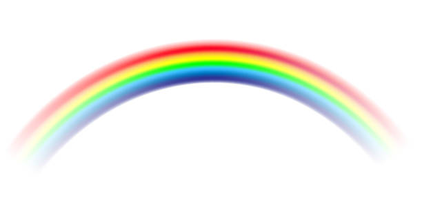 istock A bright, semi-transparent rainbow fades into a misty white background, giving an ethereal and serene feel. Perfect for fantasy and dreamy designs. 2203073781