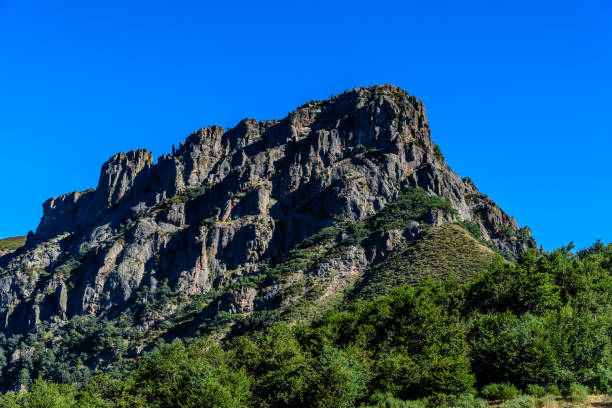 istock Panoramic view of the Picos de Europa mountains from viewpoint in Leon, Spain. 2203078384