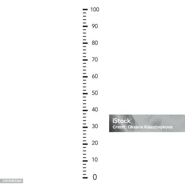 Vertical Scale X2 Vertical Black And White Measuring Scale With Numeric Markings Stock ...
