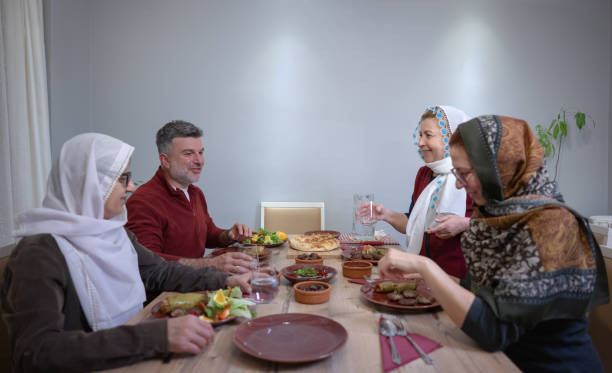 istock A Muslim Turkish family breaks their fast at the iftar table. 2203086568