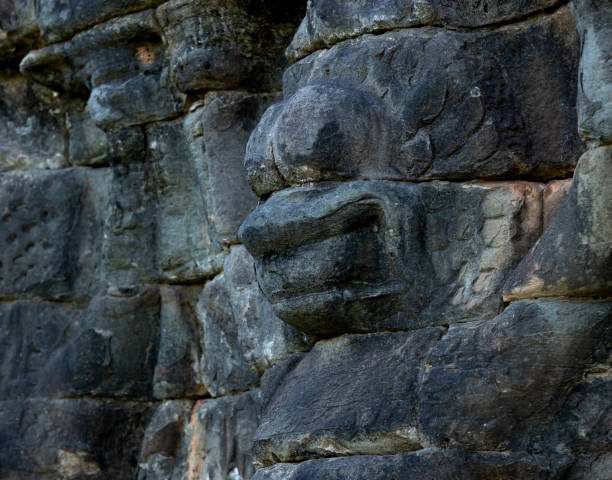 istock Strange symbolic creature exposed on the great wall 2203088920