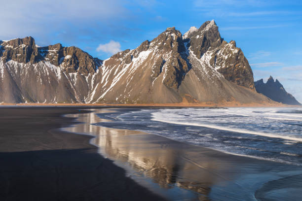 istock Famous Stokksness beach in Iceland during sunset, Iceland 2203093086