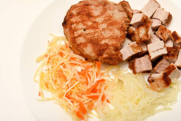 View of a gourmet Ticinese meal, at restaurant