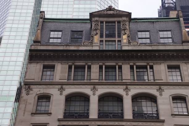 istock Historic building facade with ornate architectural details. 2203099117