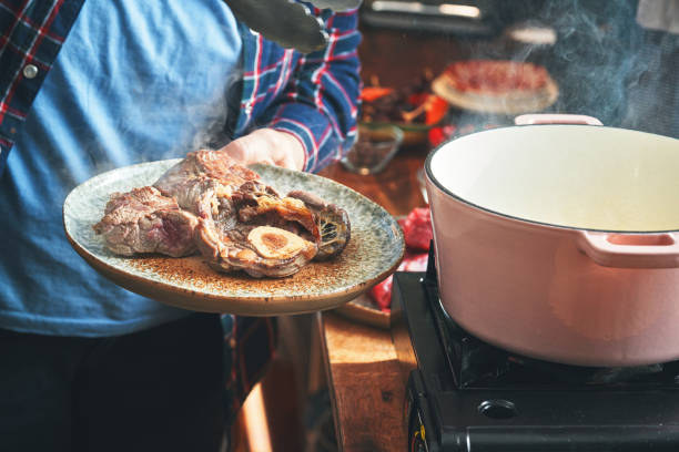 Trending Foods - Preparing Birria Tacos with Beef, Tomatoes, Chili Arbol, Chiptole and Chili Guajillo