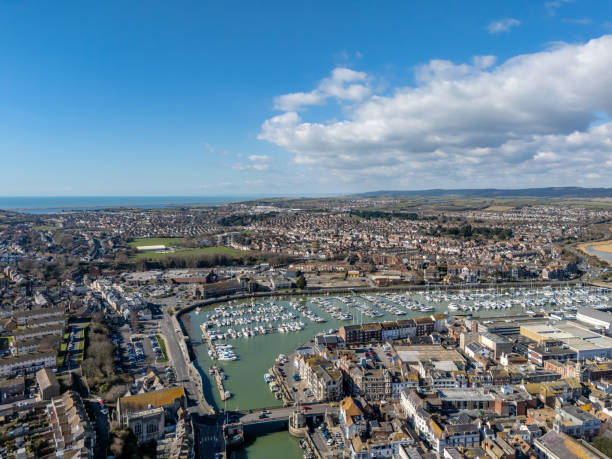 istock Aerial view of Weymouth inner harbour 2203116130
