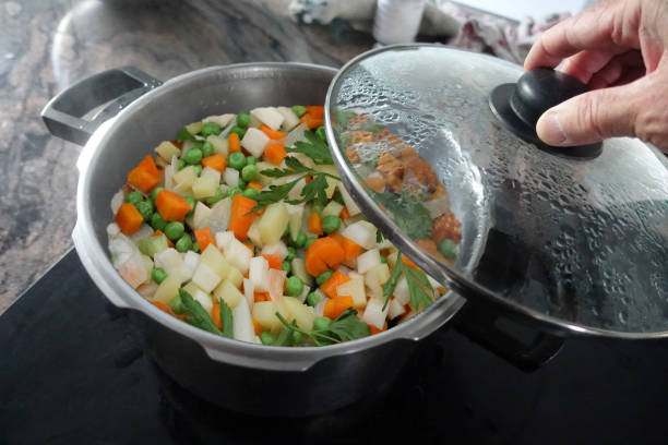 istock Assorted vegetables in portions Steam cooking 2203122959