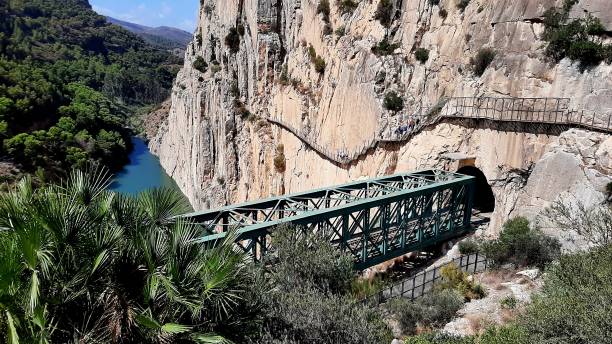 istock River and mountains on King's pathway, Andalusia, Spain 2203129298