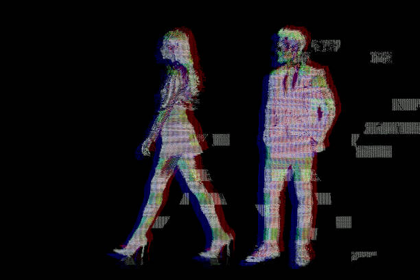 Online business person avatars. 3D generated image.