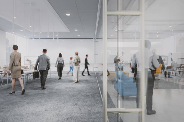 istock Busy office environment with people 2203131112