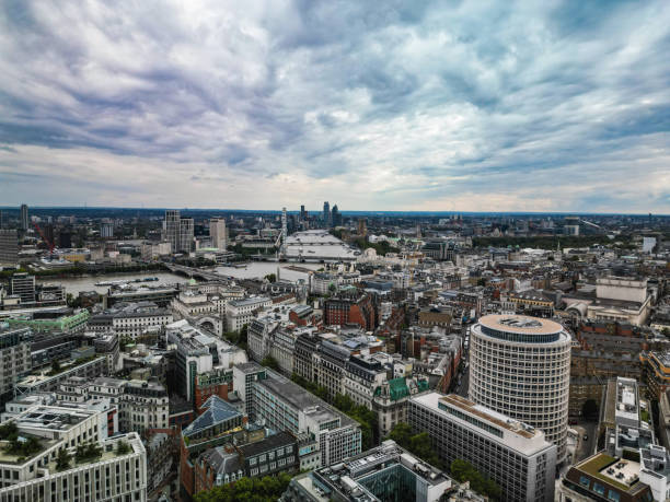 Aerial view Holborn London UK