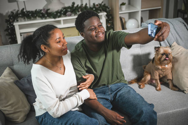 istock young couple on a date with smart phone 2203134731