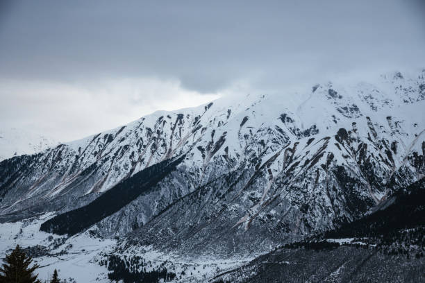 istock Cloudy mountain scenery in Caucasus mountains , Georgia. 2203140264
