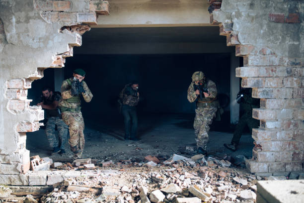 istock Soldiers on mission. 2203140489