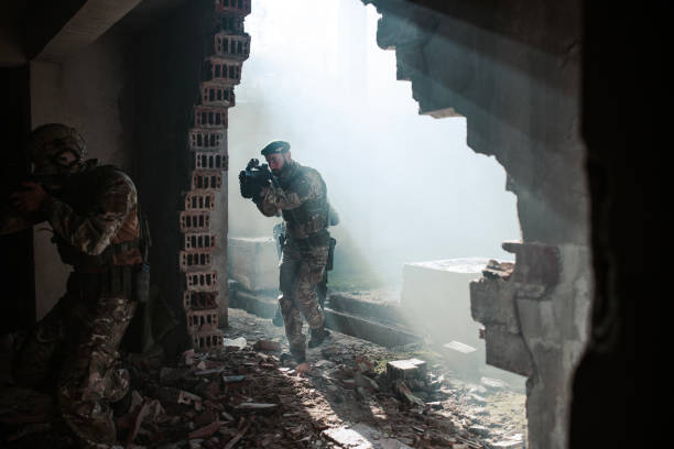 istock Soldiers on mission. 2203140506