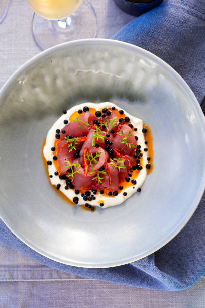 Tuna Sashimi with Sepia Pearls
