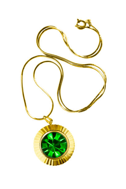 istock Gold necklace isolated 2203150312