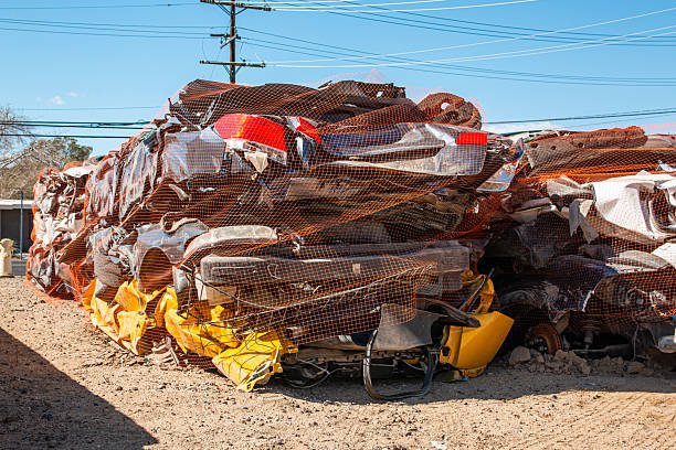 A lot of used cars in the junkyard