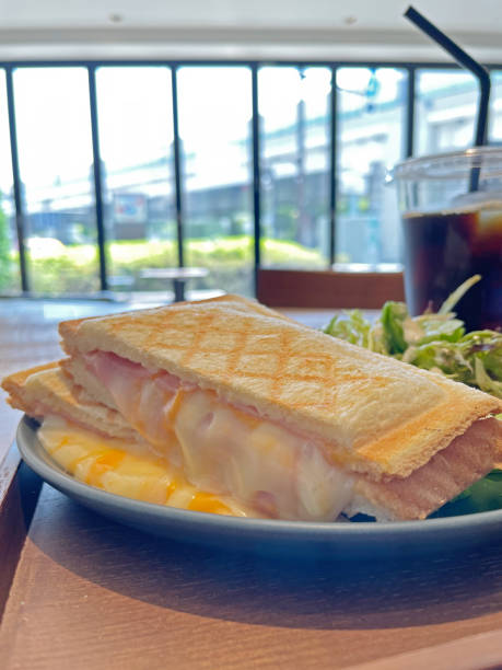 Ham and cheese hot sandwich