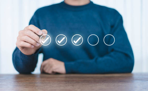 istock The technology business quality audit checklist uses an online concept with a document format and a controllable safety survey. 2203159740