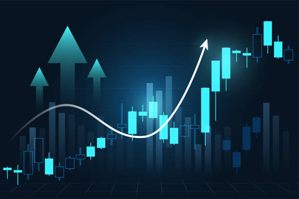 istock Stock Exchange Market Trading Graph Digital Screen with Rising Candle Stick Showing Investment Growth and Financial Trends for Trade Analysis Economic  and Market Dashboard Visualization Background 2203174532