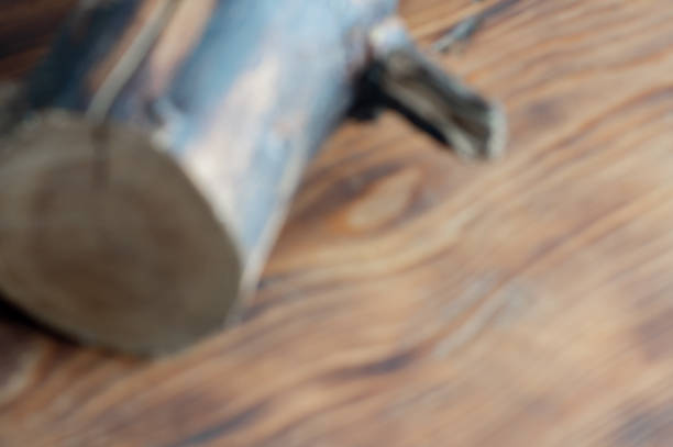 blurred wooden log background