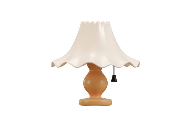 istock Table light lamp icon 3d render concept of floor lamp, 3d lampshade, home table lamp, interior design vector illustration 2203177005
