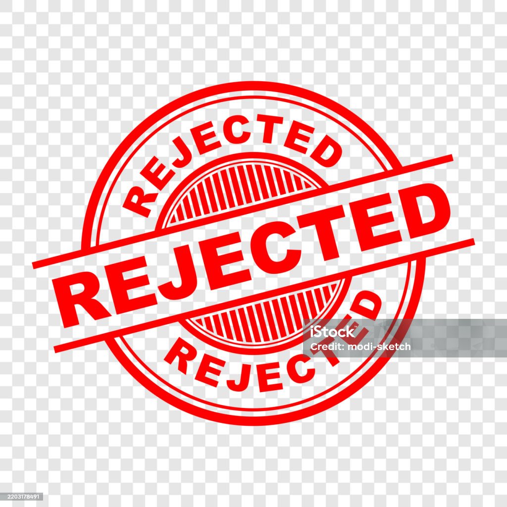 Rejected Rejected Rubber Stamp And Logo Vector Stock Illustration - Download ...