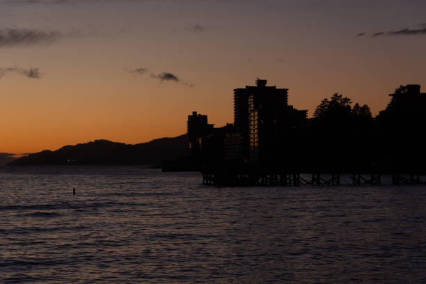 North Vancouver at sunset.