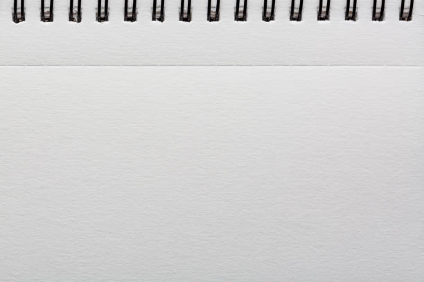 istock Blank notebook paper with ring spine close up background 2203186647