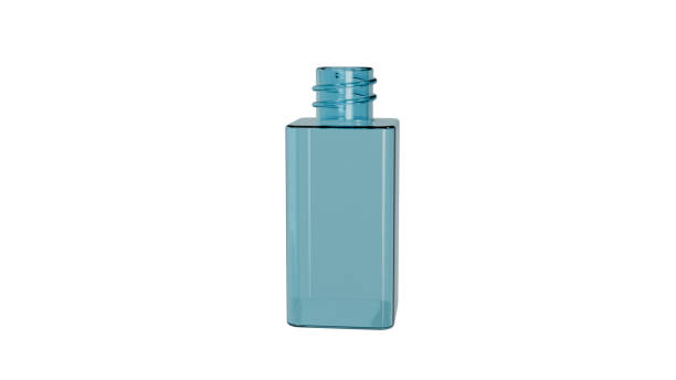 istock 3d model of a blue empty perfume bottle without a lid on a white background in the light 2203197331