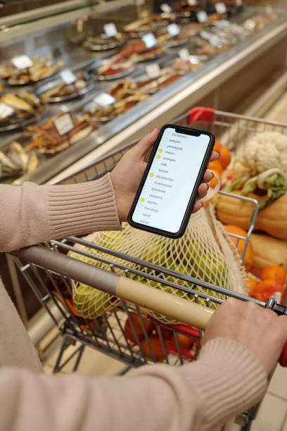 istock Woman Reading Shopping List 2203198724