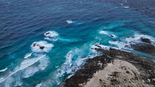 istock Vibrant Socotra landscape featuring turquoise waters and rugged coastline under a cloudy sky 2203201299