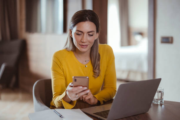 istock Professional Woman Managing Work and Travel 2203203788