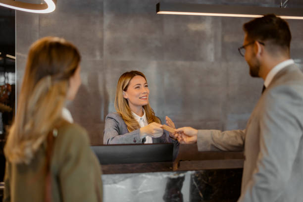 istock Hotel Concierge Providing Excellent Customer Service 2203203912
